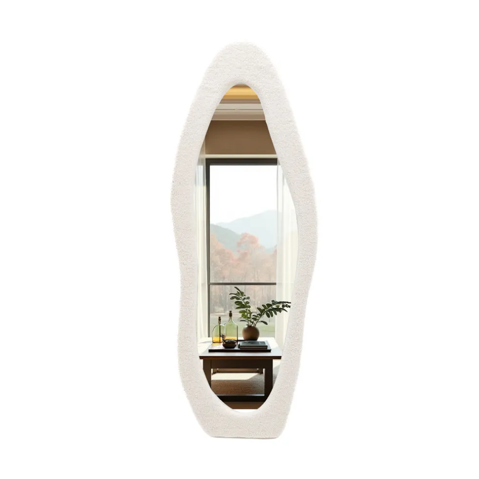 SensaHome Gestoffeerde Staande Spiegel Shaped