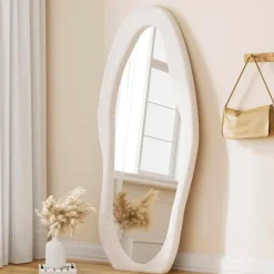 SensaHome Gestoffeerde Staande Spiegel Shaped