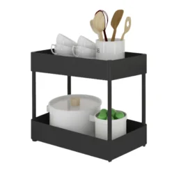SensaHome Gootsteenkast Organizer 2-Laags Duo Keukenrek Kruidenrek Onderkastrek