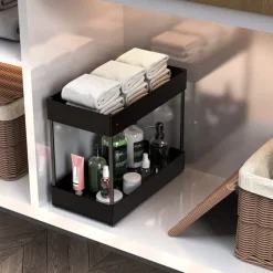 SensaHome Gootsteenkast Organizer 2-Laags Duo Keukenrek Kruidenrek Onderkastrek