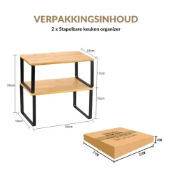 SensaHome Keuken Organizer Bureau Organizer Aanrecht Organizer Set van 2