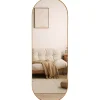 SensaHome Oval Wandspiegel met Metalen Rand Minimalistisch Design