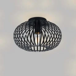 SensaHome Plafondlamp Industrieel Plafonnière Retro Wire Kooi Design