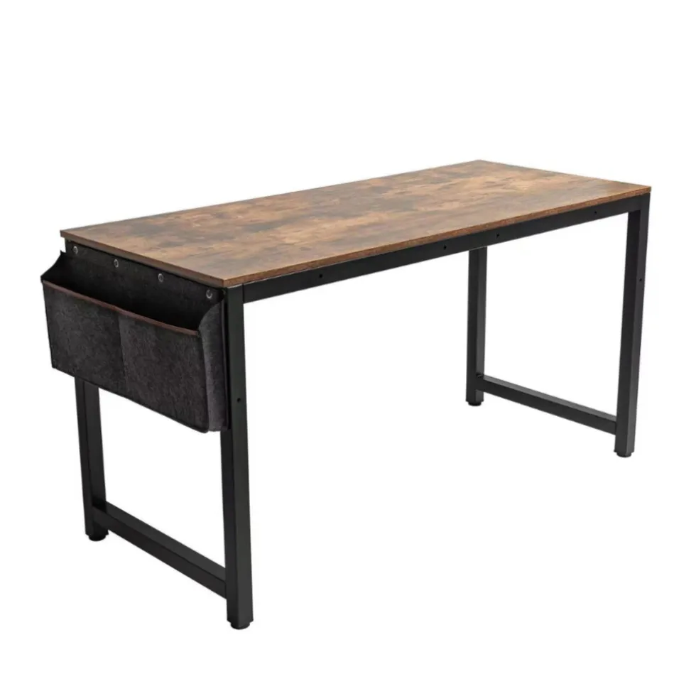 SensaHome Retro Schrijftafel Bureau Computertafel met Metalen Frame