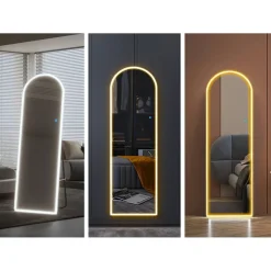 SensaHome Staande Spiegel Oval met LED Verlichting
