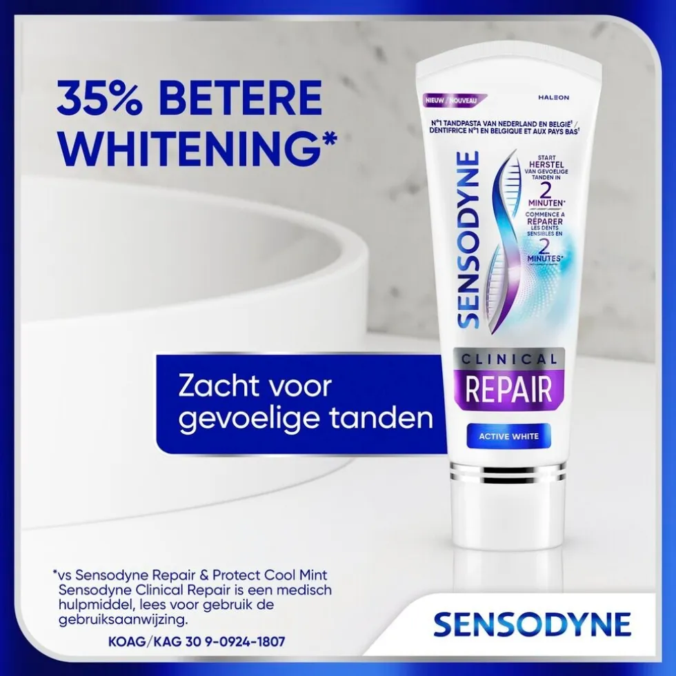 Sensodyne Clinical Repair Active White Tandpasta