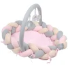 Sevibaby Roze 3-in-1 Braided Bedbumper en Babynest