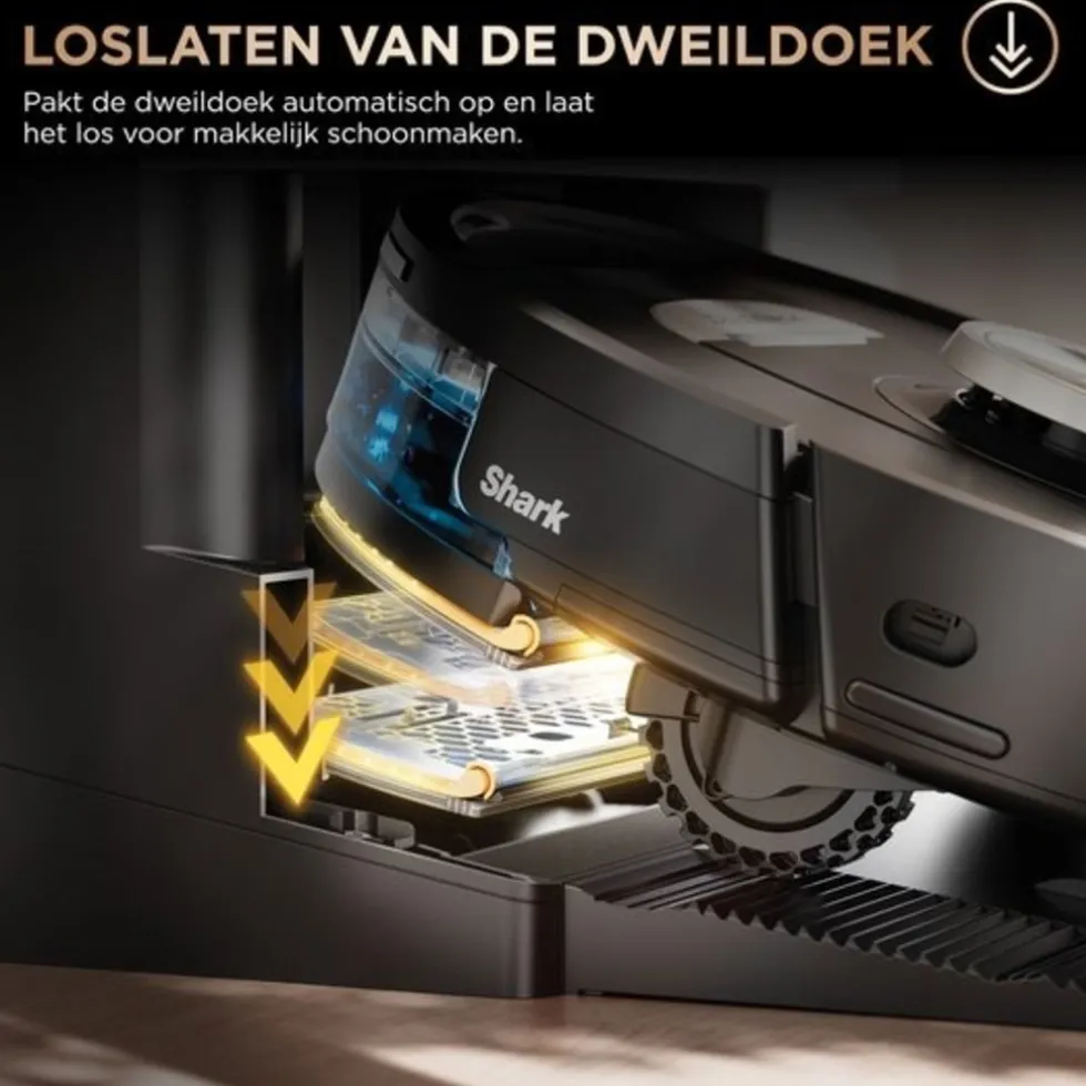 Shark 2-in-1 Robotstofzuiger met Dweilfunctie en Leeg/Laadstation RV2800ZEEU