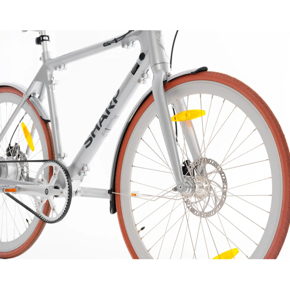 Sharp Milano e-bike 7Ah 1sp naked bike zilver