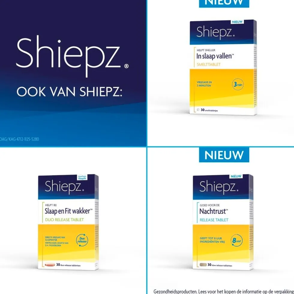 Shiepz Nachtrust 3 in 1 Hooggedoseerd Liquid Capsules