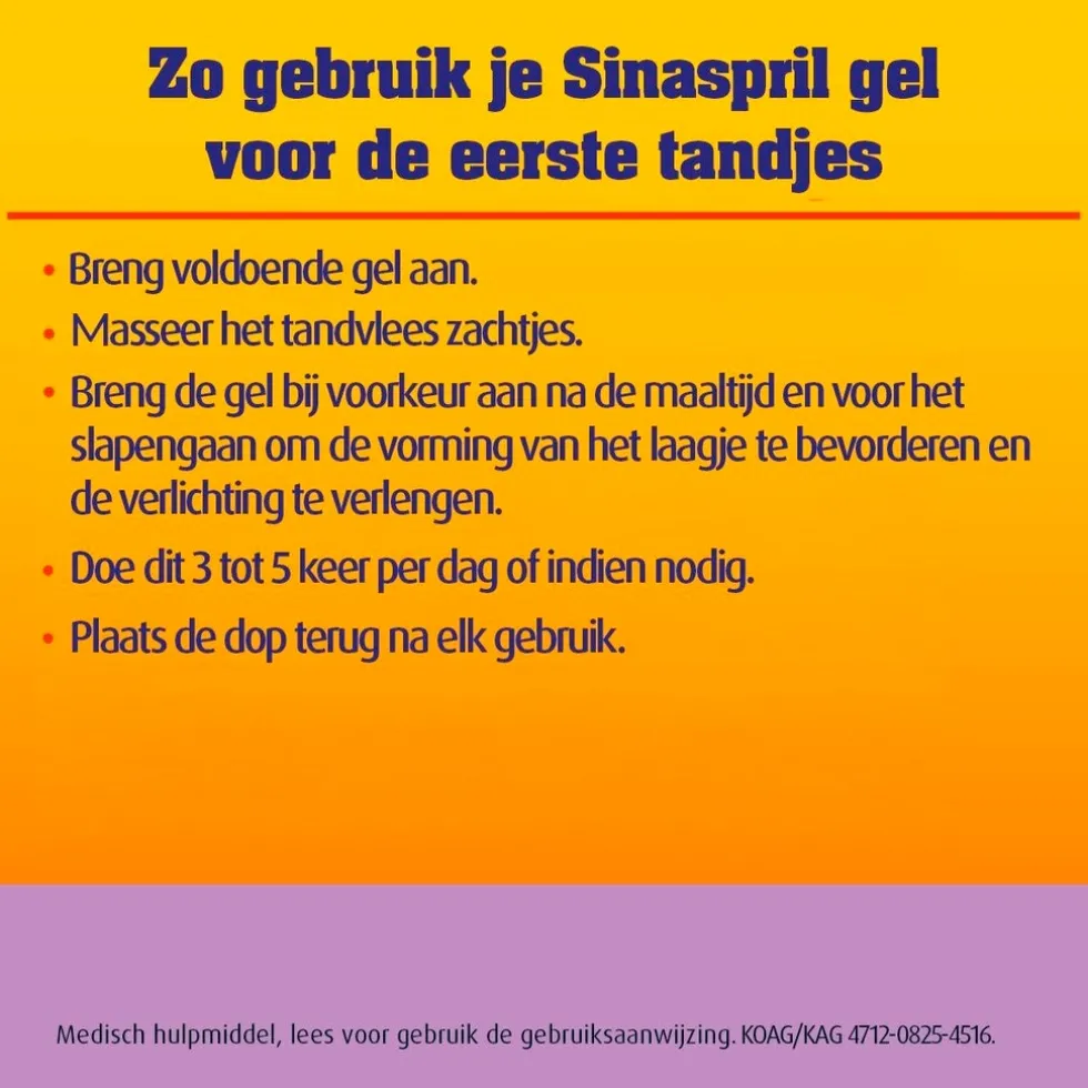 Sinaspril Gel Voor Eerste Tandjes