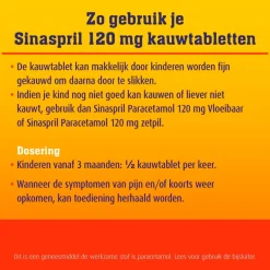 Sinaspril Paracetamol 120mg Kauwtabletten