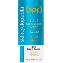 Skincyclopedia Hyaluronic Acid Complex SPF50 Face Cream-Serum