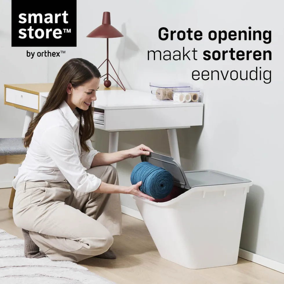 SmartStore Set van 3 Stevige Opbergbox Collect Stack-it 37L