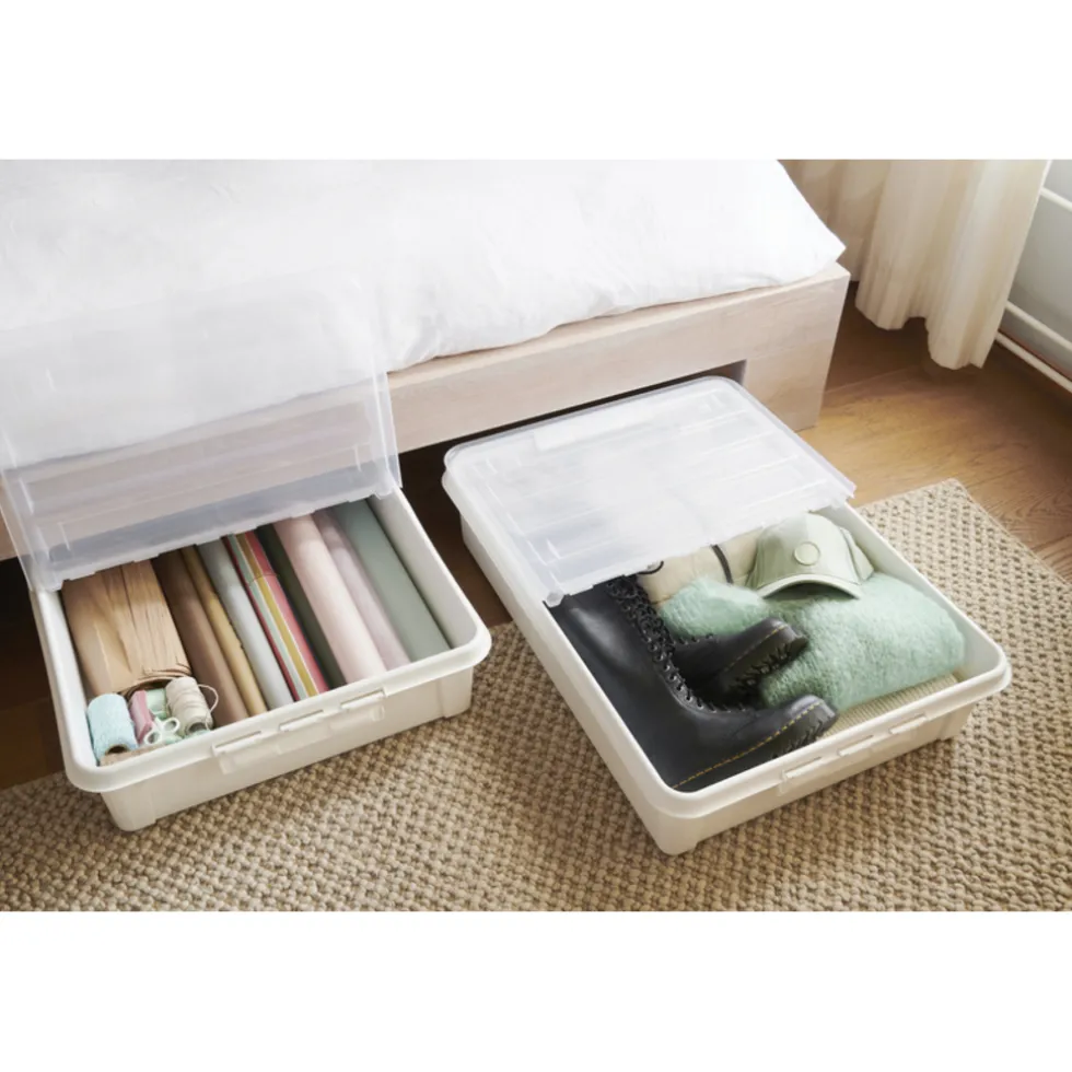SmartStore Set van 2 Stevige Opbergbox Bedroller 60L