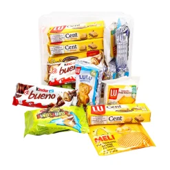 Snacks & cookies variety box Lotus, LU, Kinder & Meli
