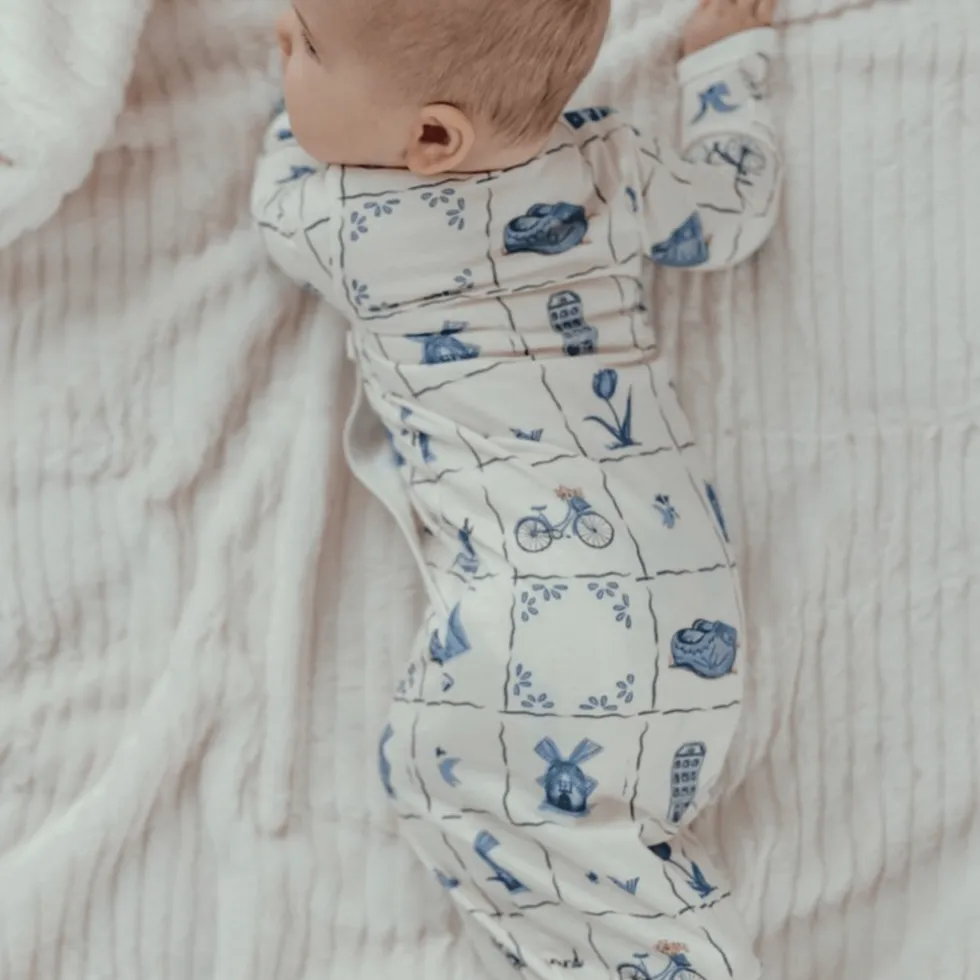 Snoozebaby Delfts Blue Newborn Slaapzak 0-3 mnd