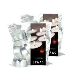 Spaas Maxi Theelichten Wit 10u Ø5,8cm 40 x 2 Stuks