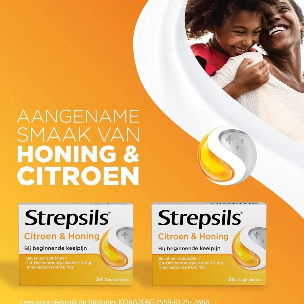 Strepsils Citroen + Honing Zuigtabletten