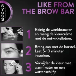 Syoss Brow Tint Lichtbruin Permanente Wenkbrauwverf