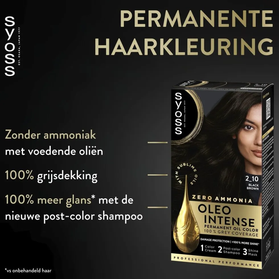 Syoss Oleo Intense 2-10 Bruinzwart Haarkleuring