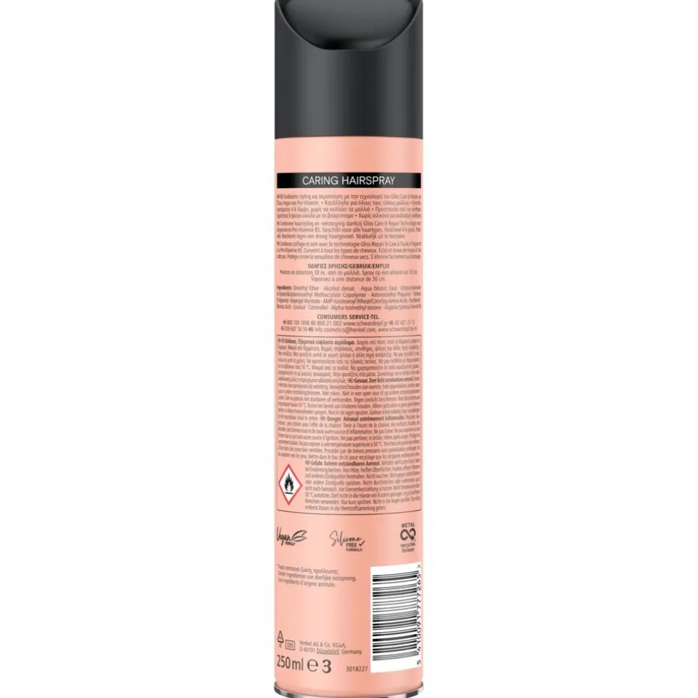Taft x Gliss Holding Me Strongly Hold 4 Caring Hairspray