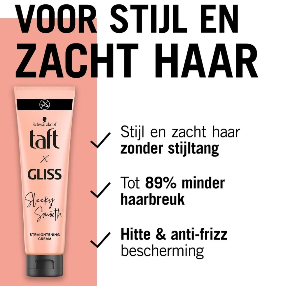 Taft x Gliss Sleeky Smooth Straightening Cream