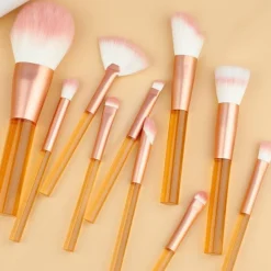Technique PRO Translucent Perfection make-up kwastenset - 9 make-up kwasten met zakje (ORANJE)