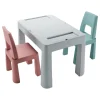 Teggi Grey/Old Rose/Turquoise Multifun 3-in-1 Tafel met Twee Stoeltjes