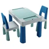 Teggi Turquoise/Navy/Grey Multifun 3-in-1 Tafel met Twee Stoeltjes