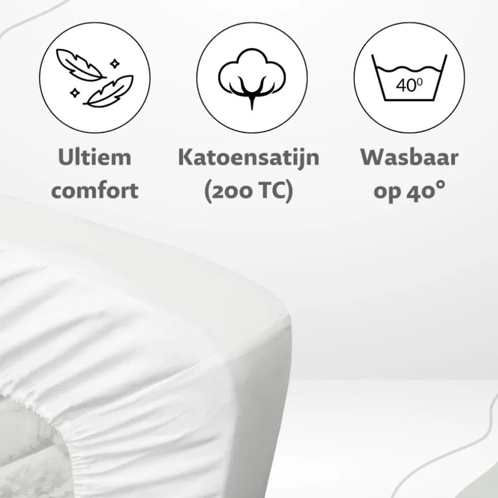 Ten Cate 100% Katoensatijnen Hoeslaken