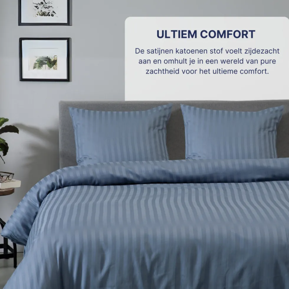 Ten Cate 100% Katoensatijnen Eenpersoons Dekbedovertrek
