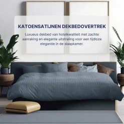 Ten Cate 100% Katoensatijnen Lits-Jumeaux Dekbedovertrek