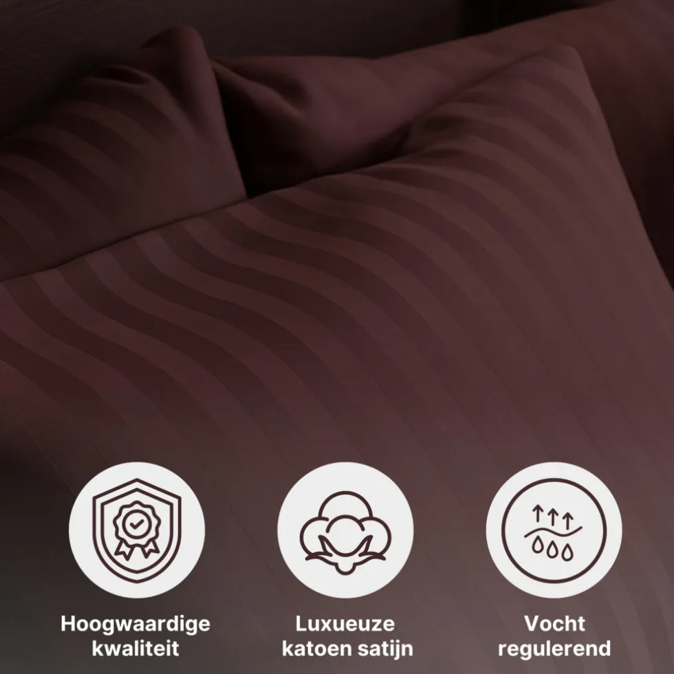 Ten Cate 100% Katoensatijnen Tweepersoons Dekbedovertrek