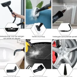 Trendmix Hand Stoomreiniger Met 9-Delige Accessoireset