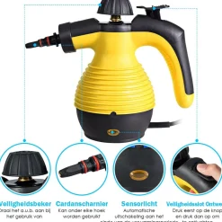Trendmix Hand Stoomreiniger Met 9-Delige Accessoireset