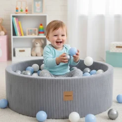 Trendmix ronde ballenbak voor kinderen en baby’s met speelballen