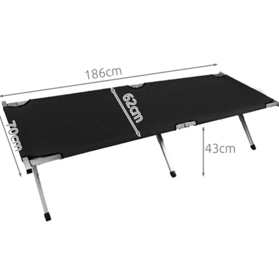 Trizand veldbed opvouwbare stretcher met opbergtas