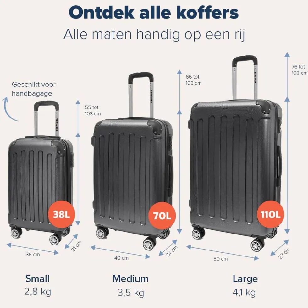 TRVLMORE Handbagage Koffer