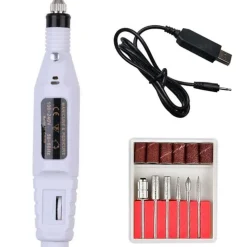 UNIQ Basic 6-in-1 Elektrische Nagelfrees, Compact USB Manicure & Pedicure Set