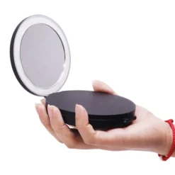 UNIQ Drievoudige Compacte Reismake-upspiegel met Led 5x en 10x Vergroting