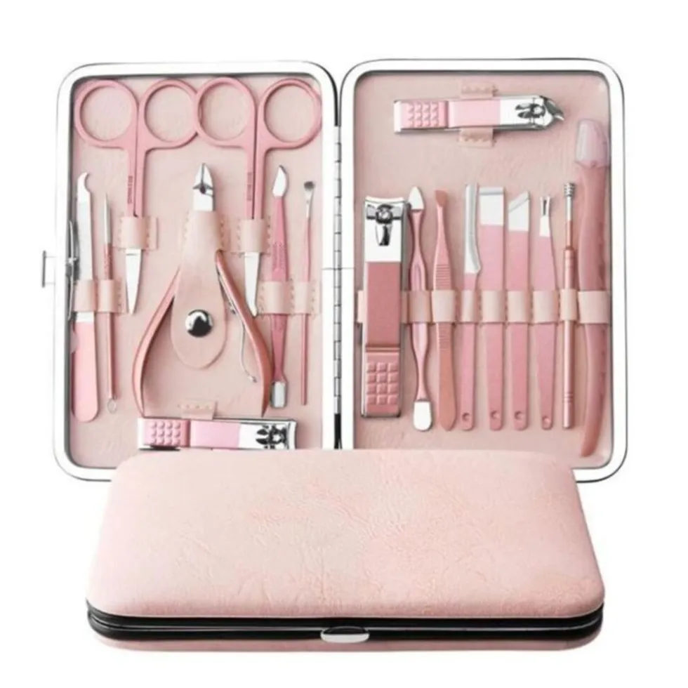 UNIQ 18‑in‑1 Manicure & Grooming Set – Complete Nagel-, Haar- en Huidverzorging - Roségoud