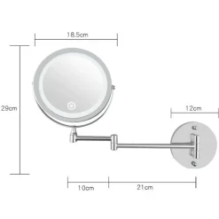 UNIQ Led Cosmeticamake-upspiegel voor Wandmontage met Scharnierar