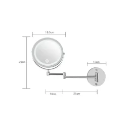 UNIQ Led Cosmeticamake-upspiegel voor Wandmontage met Scharnierar