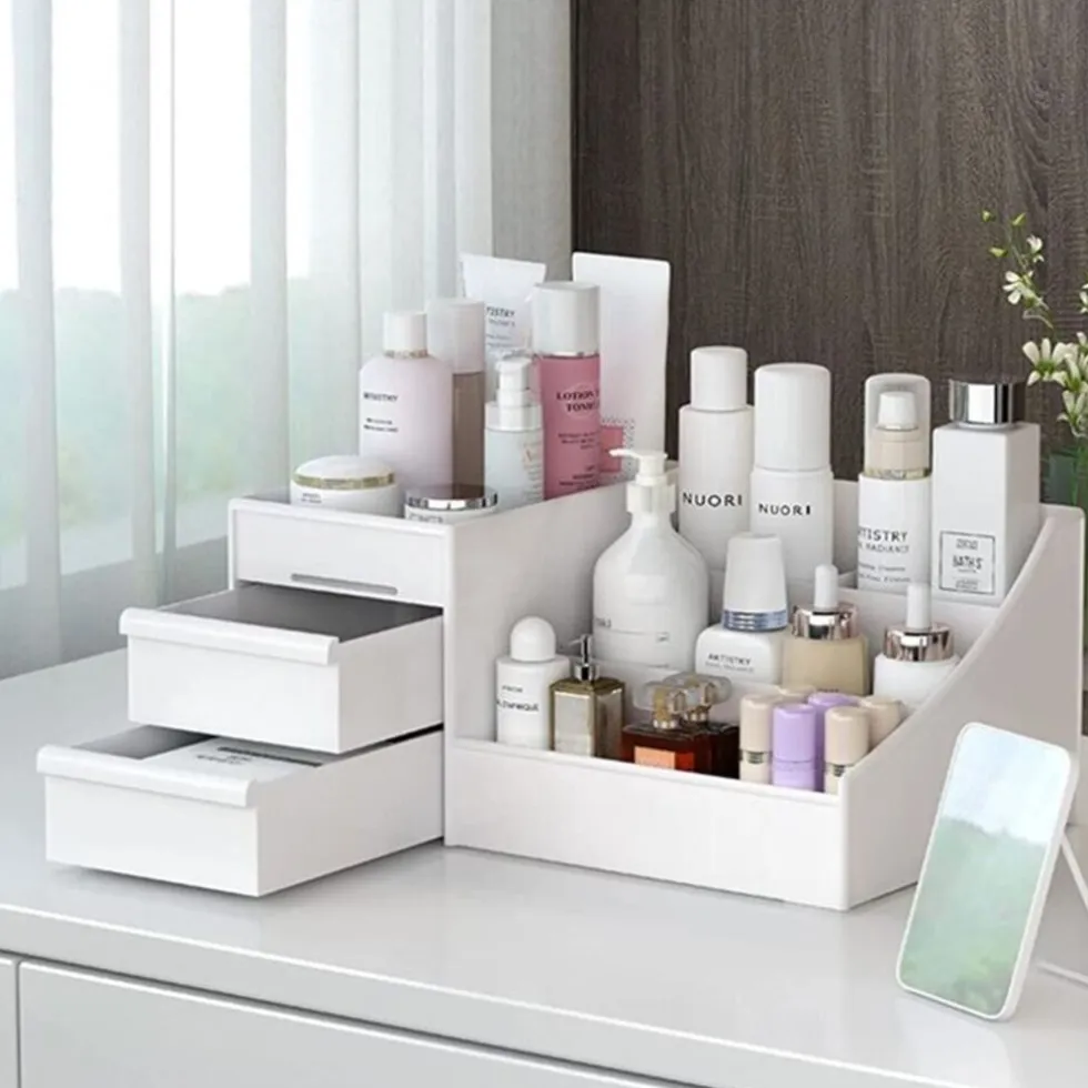 UNIQ Multifunctionele XL Organizer P110‑XL – Witte Make‑up & Accessoire Opberger