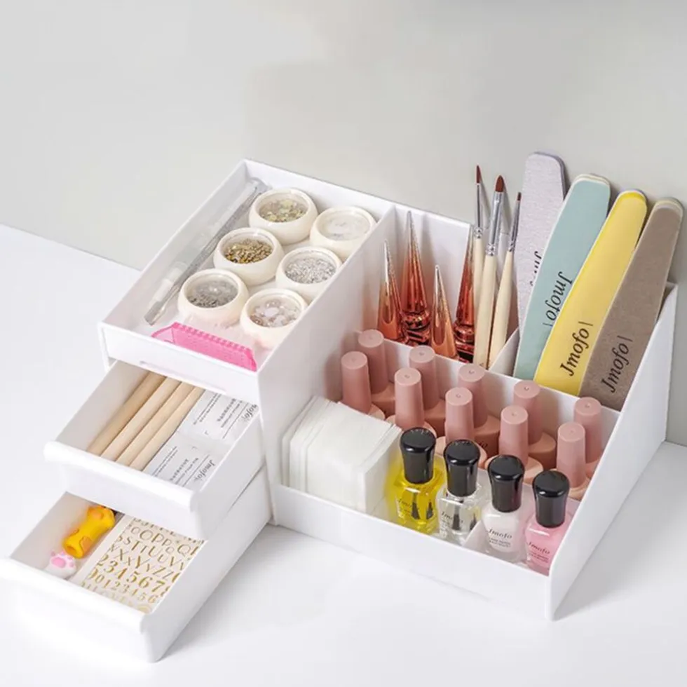 UNIQ Multifunctionele XL Organizer P110‑XL – Witte Make‑up & Accessoire Opberger