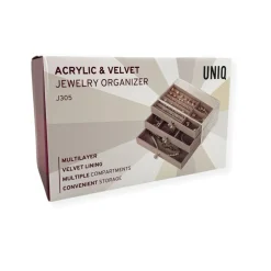 UNIQ Acryl Sieraden Organizer – 3 Laden, Transparant - J305