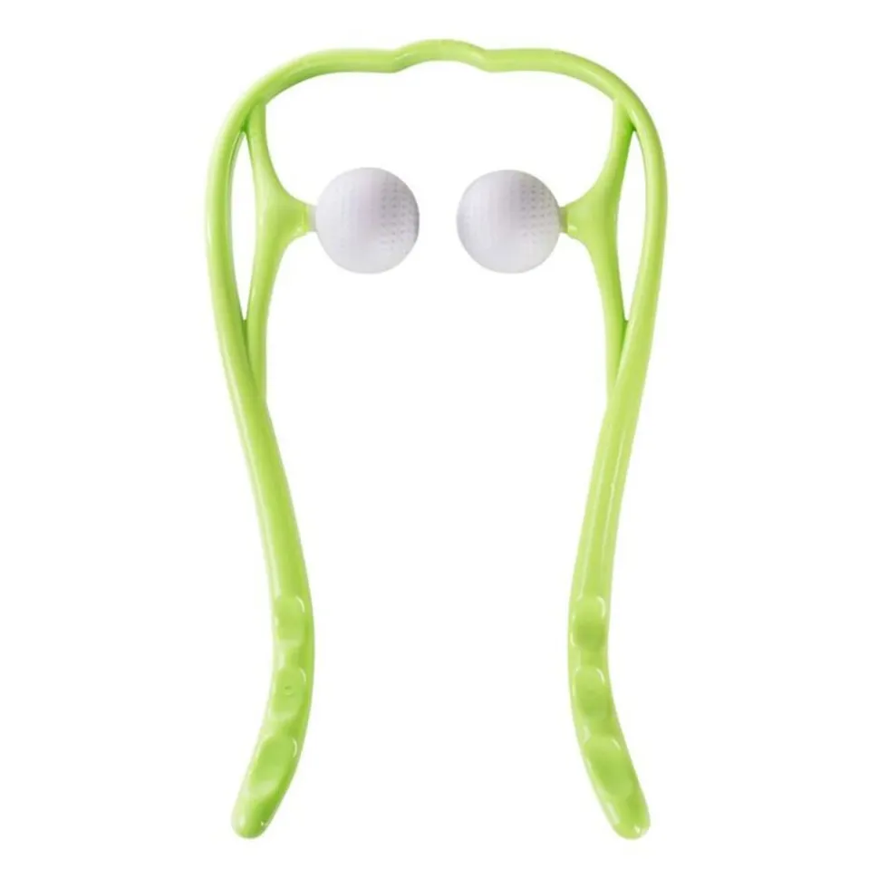 UNIQ Nek‑ & Schoudermassager – Handmatige Triggerpoint Roller, Verstelbaar, Groen
