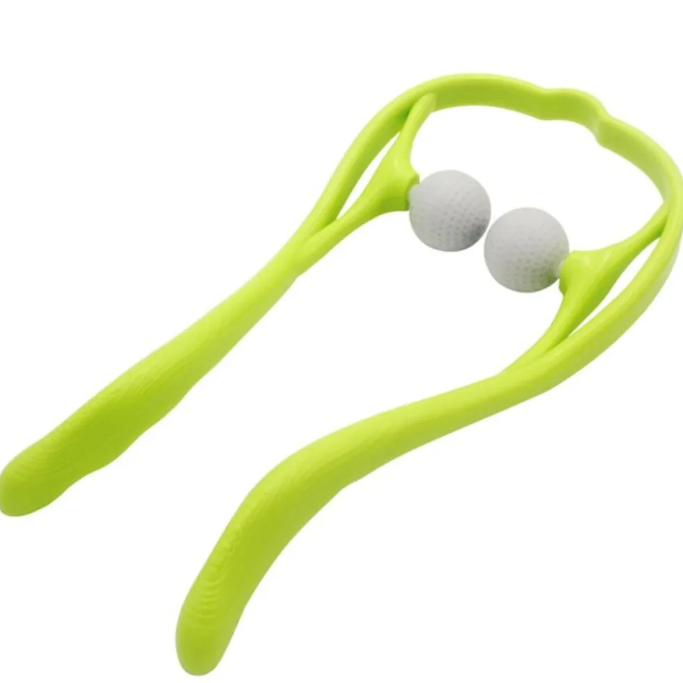 UNIQ Nek‑ & Schoudermassager – Handmatige Triggerpoint Roller, Verstelbaar, Groen