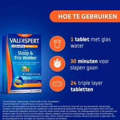 Valdispert Slaap & Fris Wakker Triple Layer Tabletten